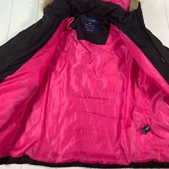 U.S. Polo Assn Puffer Hooded Black Coat women’s Small - Picture 10 of 13